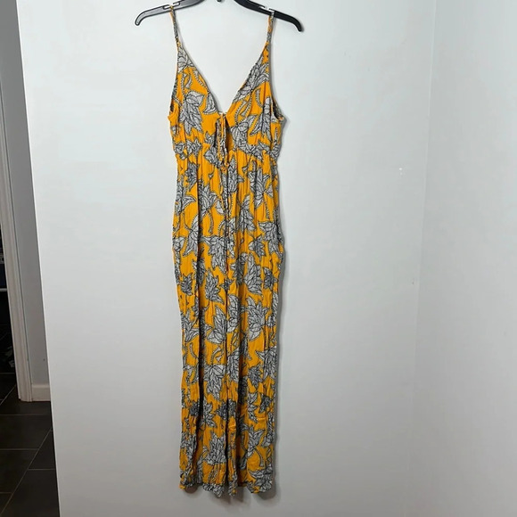 Aila Blue Pants - Aila Blue Kiss Kiss Bella Vita Limone Yellow Floral Jumpsuit